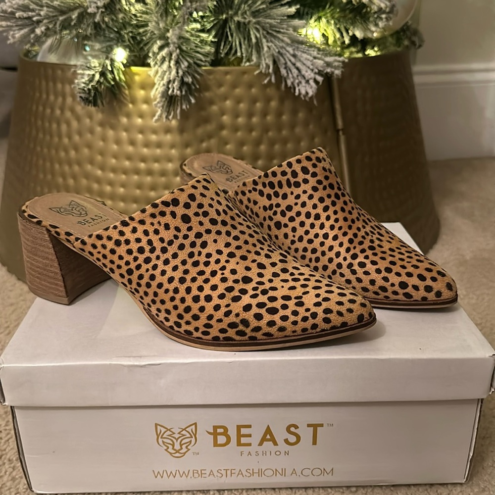 Beast Fashion Stephanie Heel Sandal (8, Cheetah)